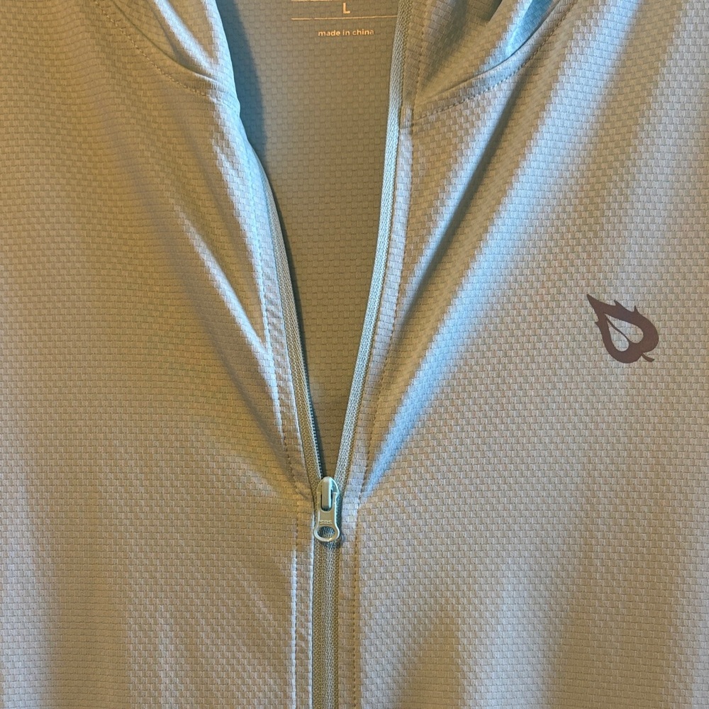 Bayleaf Women's Blue UPS 50" 2-way Zip Long Sleeve Cover Up Dress Sz: L, EUC - Picture 4 of 15
